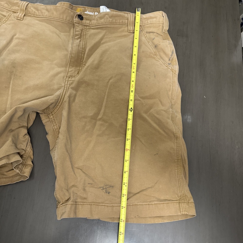 Carhartt Shorts Mens 42 Fits 40 Faded Khaki Carpenter Distressed Grunge 102514 - Picture 14 of 16